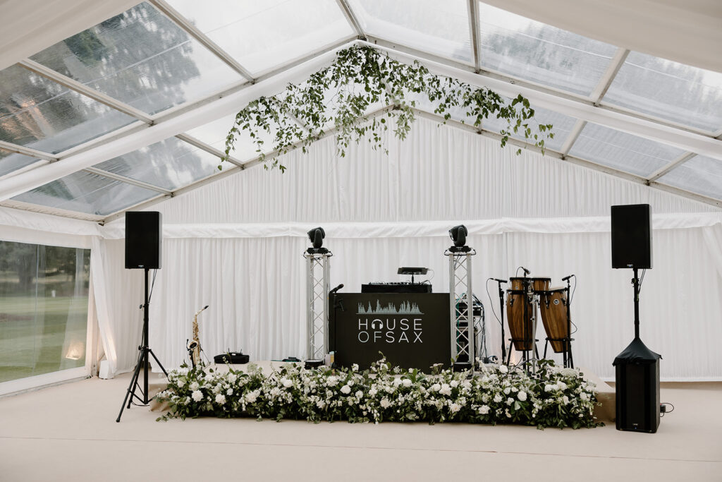 luxury floral designer - installation at Schloss Roxburghe