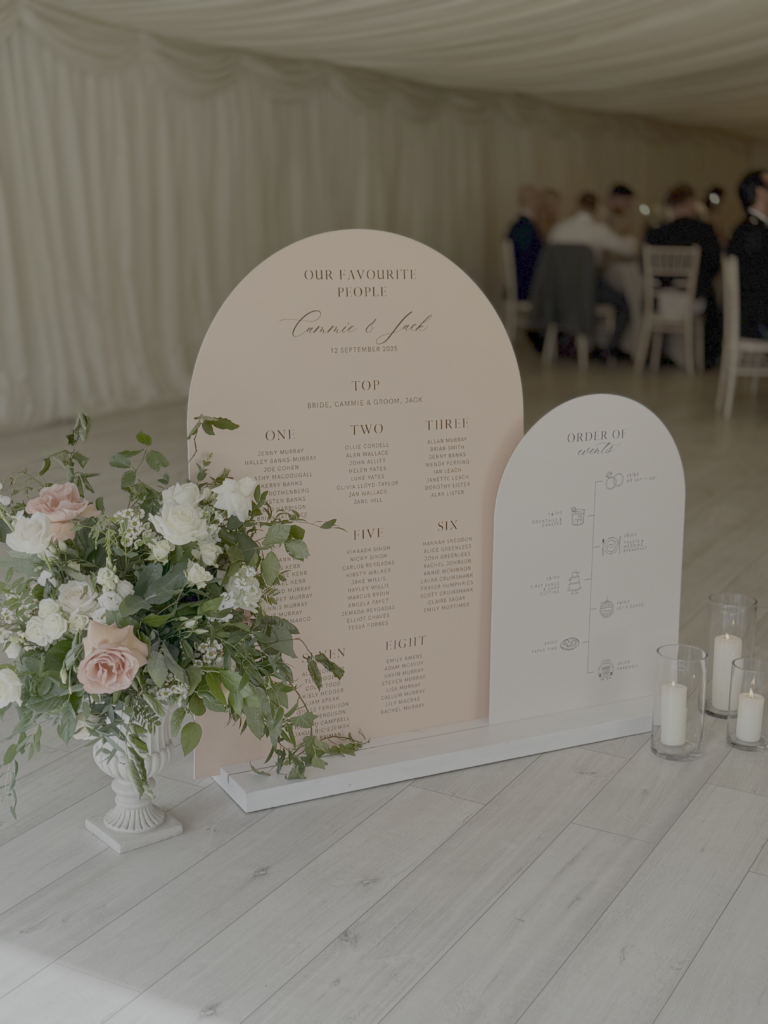 Luxury wedding flowers and styling package