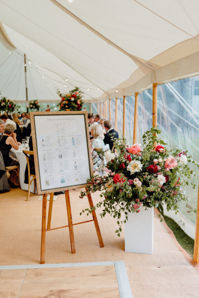 luxury wedding flowers Scotland statement wedding flowers Scottish venue