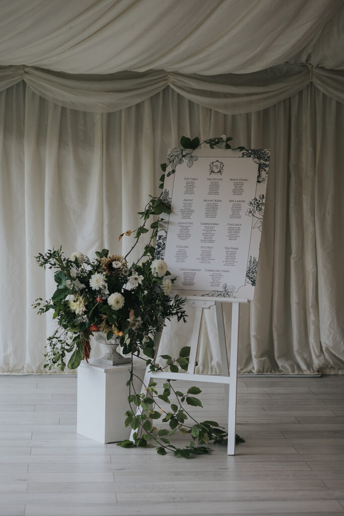 wedding venue styling Scotland